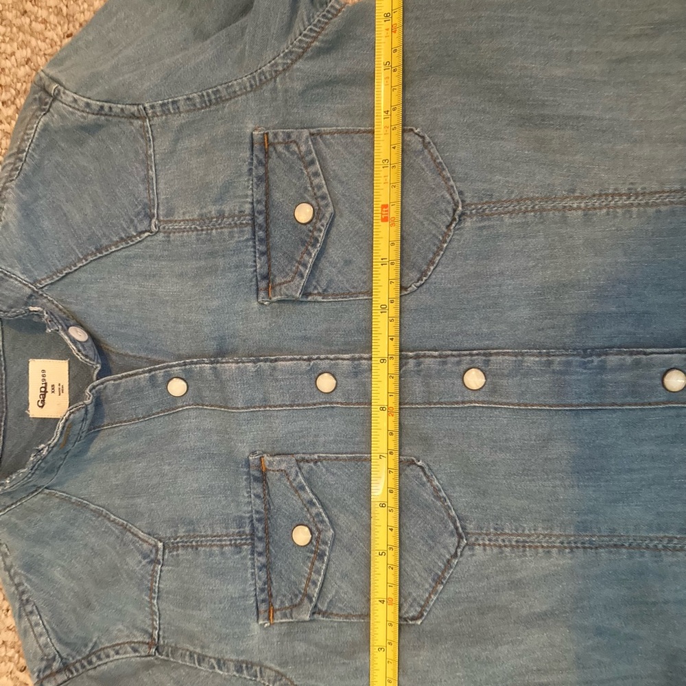 Women’s Gap Distressed Denim Dress Size XXS but fits like a Small - Picture 7 of 7